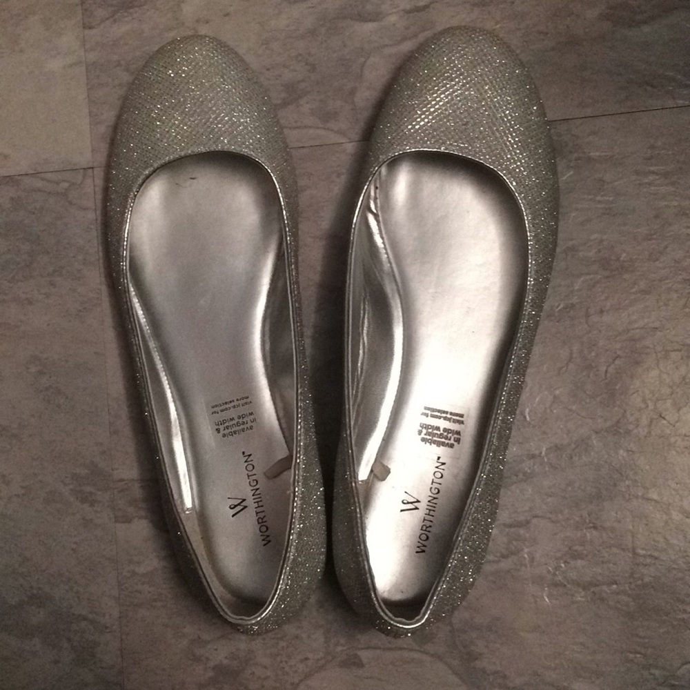 Silver Glittery formal dress shoes